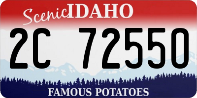 ID license plate 2C7255O