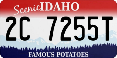 ID license plate 2C7255T