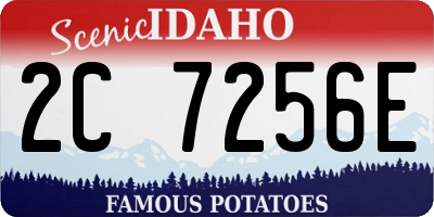 ID license plate 2C7256E