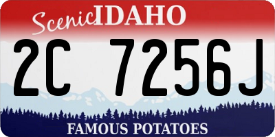 ID license plate 2C7256J