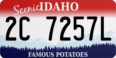 ID license plate 2C7257L
