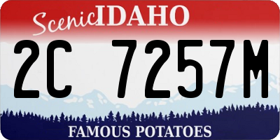 ID license plate 2C7257M