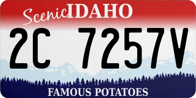 ID license plate 2C7257V