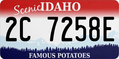 ID license plate 2C7258E
