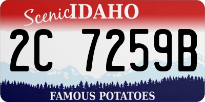 ID license plate 2C7259B