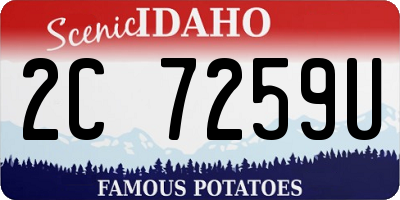 ID license plate 2C7259U