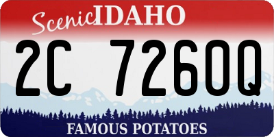 ID license plate 2C7260Q