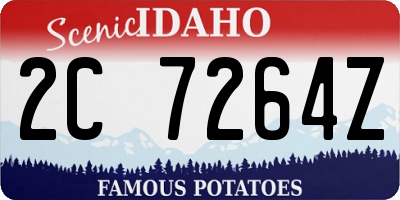 ID license plate 2C7264Z