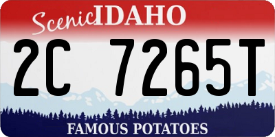ID license plate 2C7265T