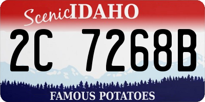 ID license plate 2C7268B
