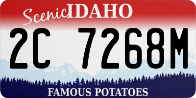 ID license plate 2C7268M