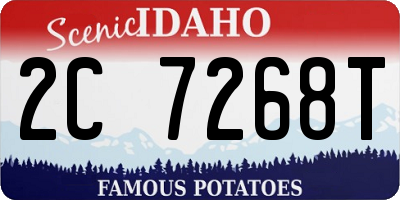 ID license plate 2C7268T