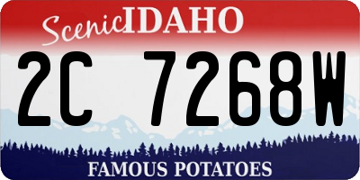 ID license plate 2C7268W