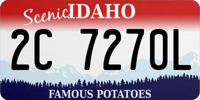 ID license plate 2C7270L