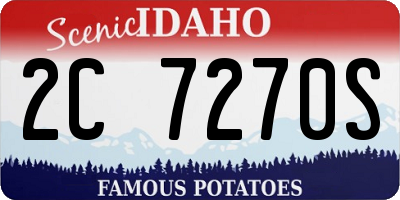 ID license plate 2C7270S