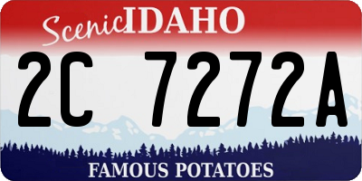 ID license plate 2C7272A