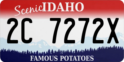 ID license plate 2C7272X