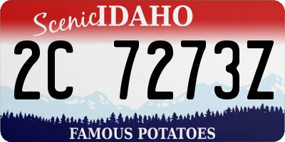ID license plate 2C7273Z