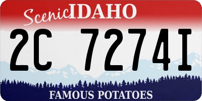 ID license plate 2C7274I
