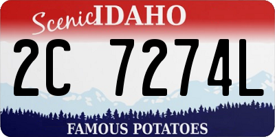 ID license plate 2C7274L
