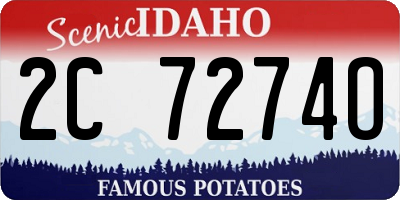 ID license plate 2C7274O