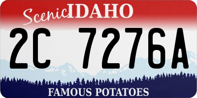 ID license plate 2C7276A