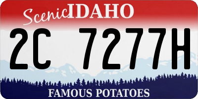 ID license plate 2C7277H