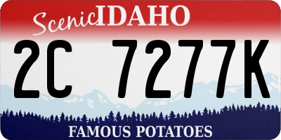 ID license plate 2C7277K