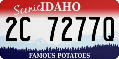ID license plate 2C7277Q