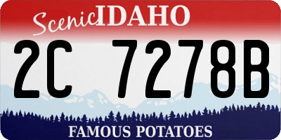 ID license plate 2C7278B