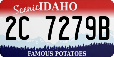 ID license plate 2C7279B