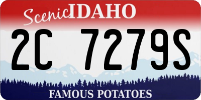 ID license plate 2C7279S