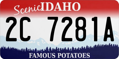 ID license plate 2C7281A