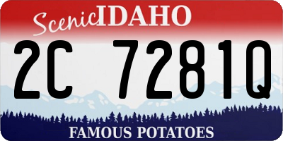 ID license plate 2C7281Q