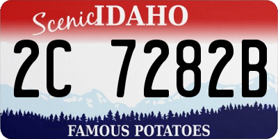ID license plate 2C7282B