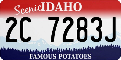 ID license plate 2C7283J
