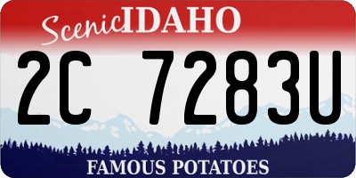 ID license plate 2C7283U