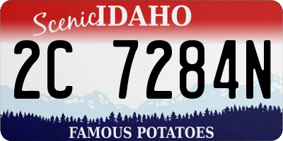 ID license plate 2C7284N