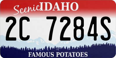ID license plate 2C7284S