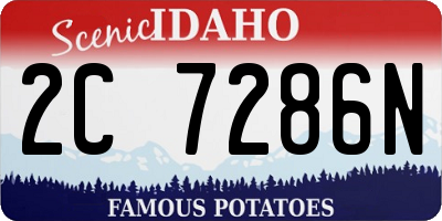 ID license plate 2C7286N