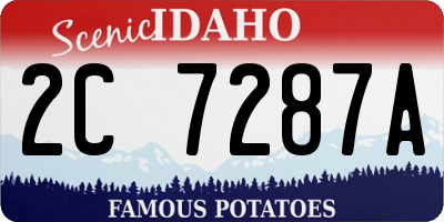 ID license plate 2C7287A