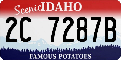 ID license plate 2C7287B