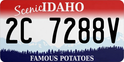 ID license plate 2C7288V