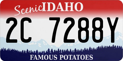 ID license plate 2C7288Y