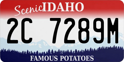 ID license plate 2C7289M