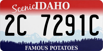 ID license plate 2C7291C