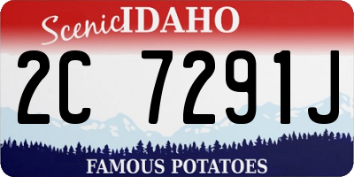 ID license plate 2C7291J