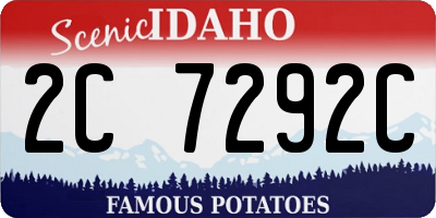 ID license plate 2C7292C