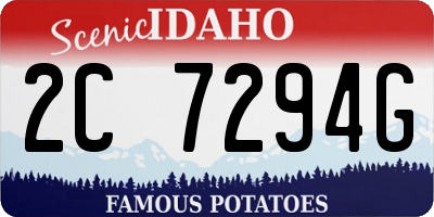 ID license plate 2C7294G