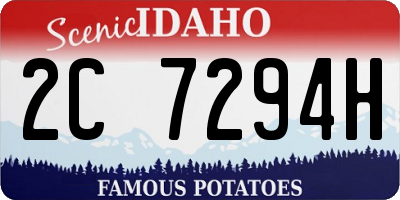 ID license plate 2C7294H